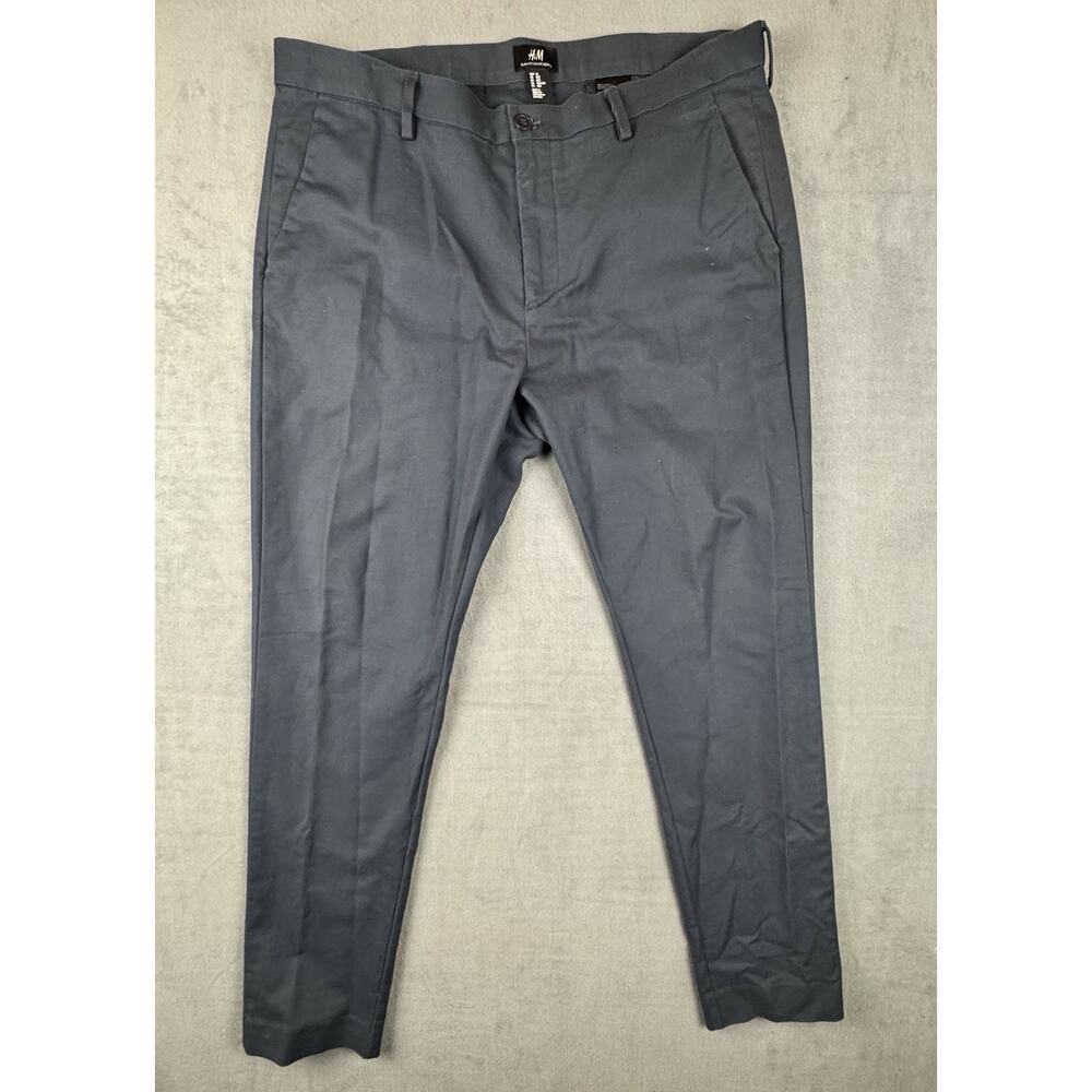 H&M Slim Fit Men's Pants 38 Regular 31 inseam Navy Blue